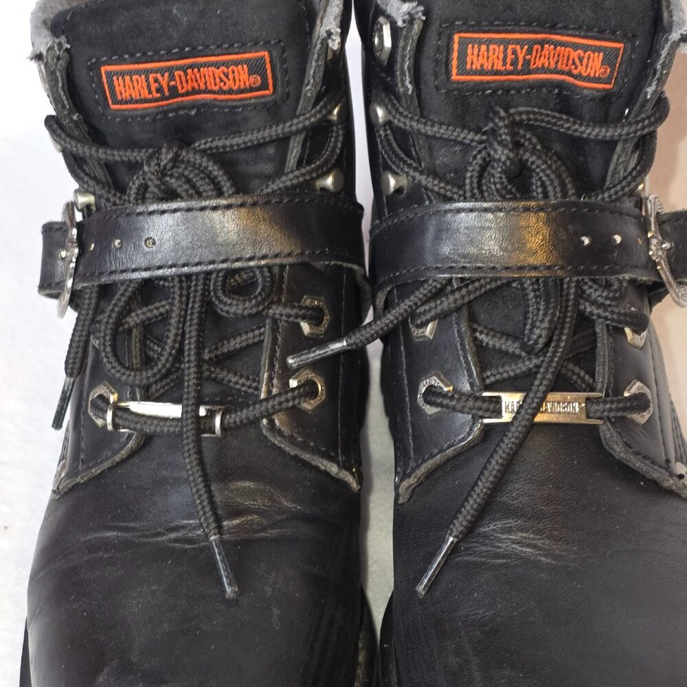 Authentic Harley Davidson Biker Boots- Size 8 - Picture 2 of 14
